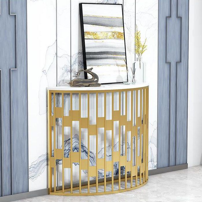 Hall Console Accent Tabla 31 -pulgada con mármol blanco blanco luna