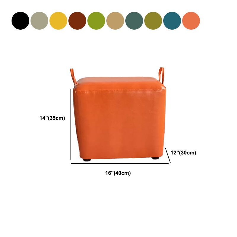Modern PU Leather Poof Plain Rectangle Water Resistant Ottoman Chair Clearhalo 'furn' 'furn_ottomans_poufs' 'Furniture' 'Living Room Furniture' 'Ottomans & Poufs' 'ottomans_poufs' 1200x1200_69c1a860-ec92-4402-a3fb-f911fd2bd812