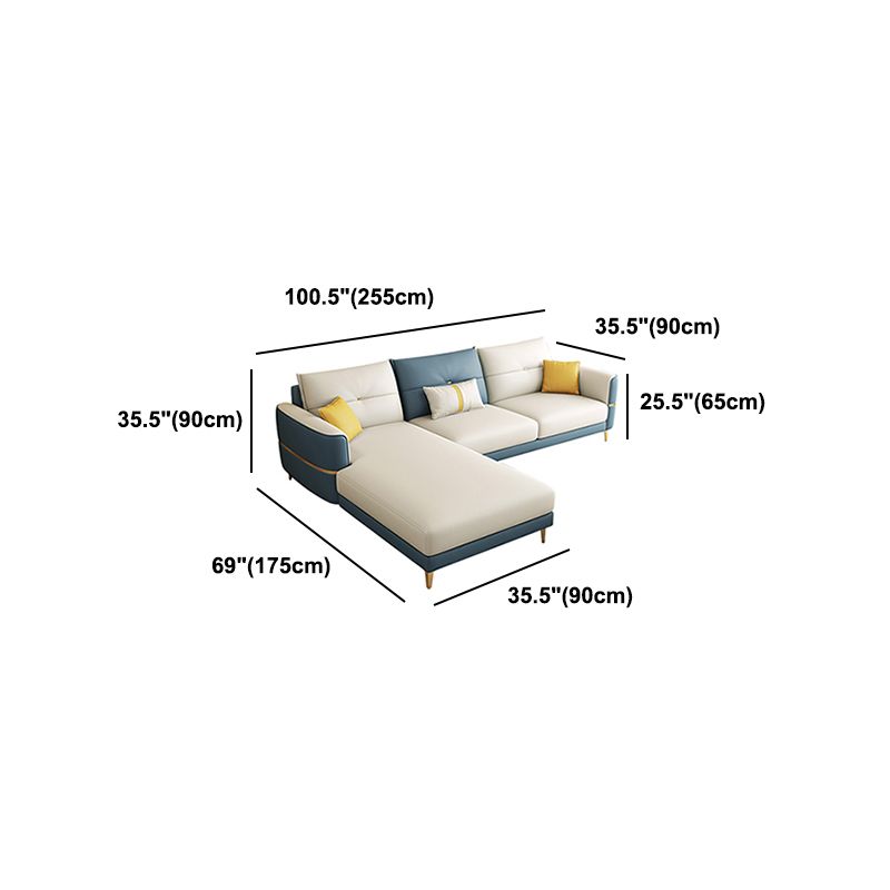 Square Arm Removable Cushions Modern With Cushions Metal Legs Sofa Clearhalo 'furn' 'furn_sectionals' 'Furniture' 'furniture_sectionals' 'Living Room Furniture' 'Sectionals' 1200x1200_69c338a2-0b3c-4b56-ac5b-943dbe124657