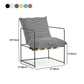 Industrial Style 26.77 " Wide Cotton Blend Sponge Metal Square Arm Chair