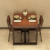 Industrial Solid Wood Dinner Room Kitchen Table Brown Square Table for Dinning Room Clearhalo ' dining_table' 'Dining Tables & Seating' 'Dining Tables' 'furn' 'furn_dining_table' 'Furniture' 'furniture_dining_table' 'Kitchen & Dining Furniture' 'kitchen&dining_furn' 'kitchen' 'kitchen_dining_table' 1200x1200_69c53599-1197-40ae-bd38-2379d119d911