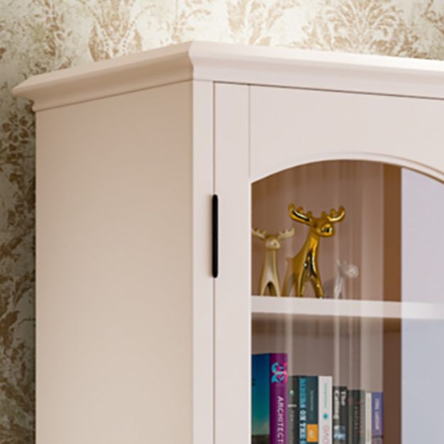 Contemporary Solid Wood Side Cabinet 2-Door and 2-Drawer Water Resistant Chest in White Clearhalo 'Cabinets & Chests' 'cabinets_chests' 'furn' 'furn_cabinets_chests' 'Furniture' 'Living Room Furniture' 1200x1200_69c5e3ad-0727-434a-97aa-b5bfb8538c3c