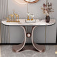 Tavolo console glam a mezza luna di divano console in pietra per hall