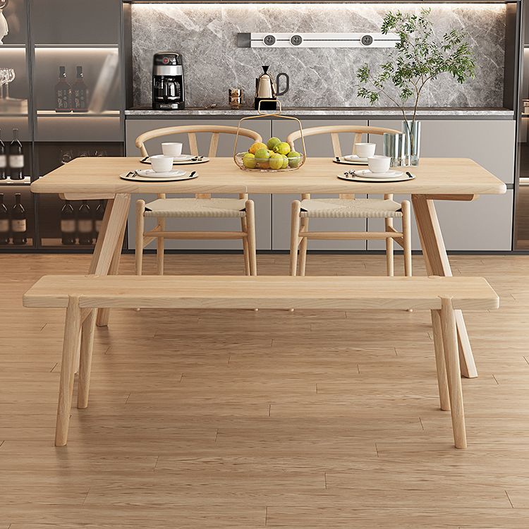 Modern Beige Dinette Set 1/2/4/5 Pieces Rectangle Ash Wood Dining Table Set Clearhalo 'Dining Room Sets' 'Dining Tables & Seating' 'dining_room_set' 'furn' 'furn_dining_room_set' 'Furniture' 'furniture_dining_room_set' 'Kitchen & Dining Furniture' 1200x1200_69c6a86e-8a18-4b82-8a77-9f840a02aa61