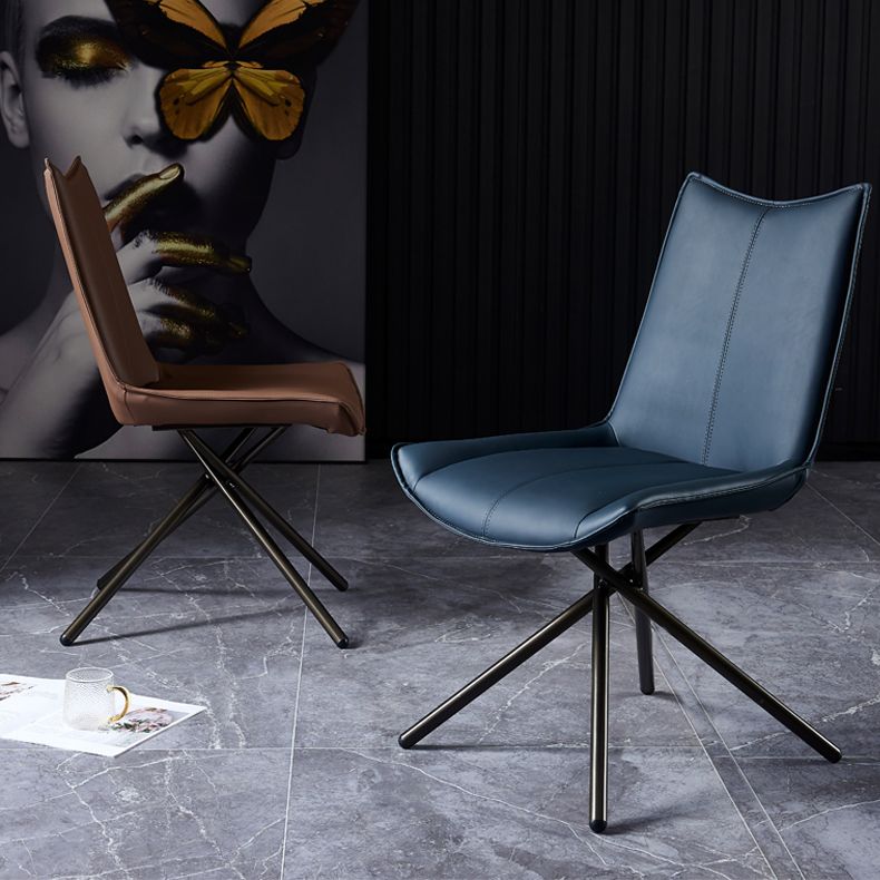 Industrial Style Solid Back Dining Side Chairs Leather Dining Chairs for Kitchen Clearhalo ' kitchen&dining_furn' 'Dining Chairs' 'Dining Tables & Seating' 'dining_chair' 'furn' 'furn_dining_chair' 'Furniture' 'furniture_dining_chair' 'Kitchen & Dining Furniture' 'kitchen' 1200x1200_69c78885-b984-471a-9621-2deaf5393574