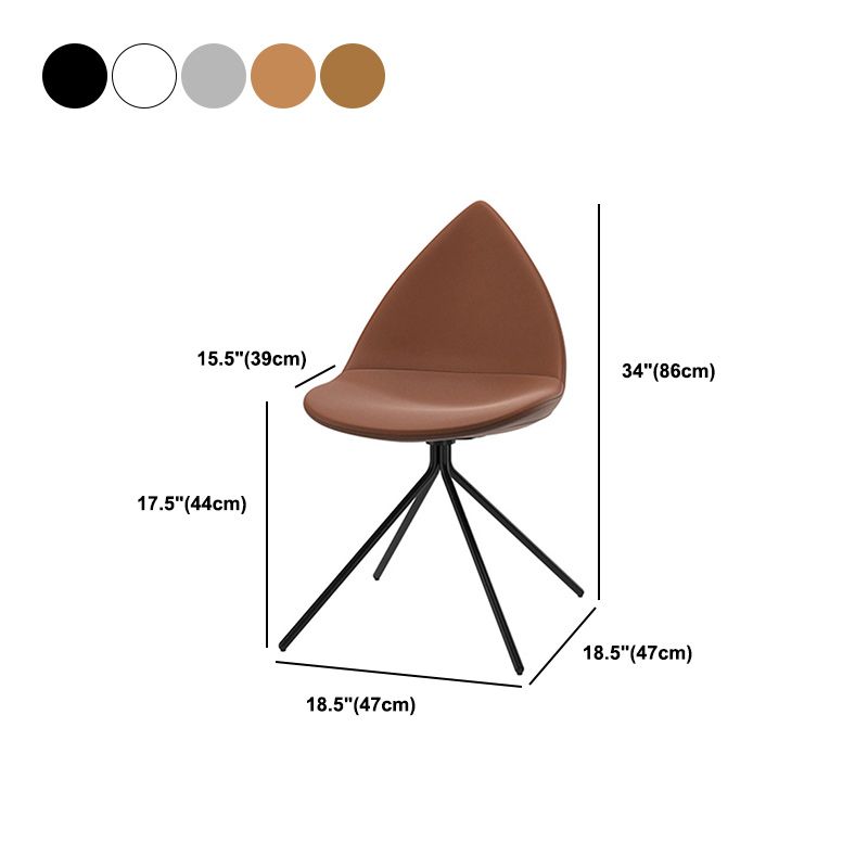 Silla de comedor de comedor moderno sillas de metal negro sillas de comedor sin brazo