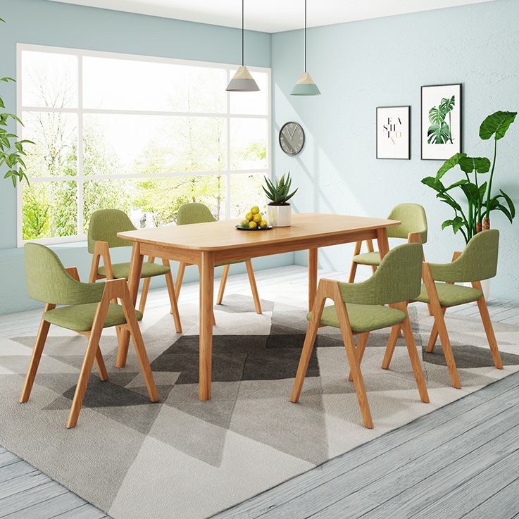 Rubberwood Solid Wood Dining Table 4 Legs Base Wood Table for Kitchen Clearhalo ' dining_table' 'Dining Tables & Seating' 'Dining Tables' 'furn' 'furn_dining_table' 'Furniture' 'furniture_dining_table' 'Kitchen & Dining Furniture' 'kitchen&dining_furn' 'kitchen' 'kitchen_dining_table' 1200x1200_69c88b70-e069-404a-a5bd-35d097b8855e