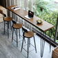 Rectangle Bar Pub Table Set 1/4 Pcs Solid Wood Top Bar Table and Iron Stools Clearhalo 'Bar Furniture' 'furn' 'furn_home_bar_bar_sets' 'Furniture' 'Home Bars & Bar Sets' 'home_bar_bar_sets' 'Kitchen & Dining Furniture' 1200x1200_69c8d509-14ce-4386-b397-2c73cbd18a86
