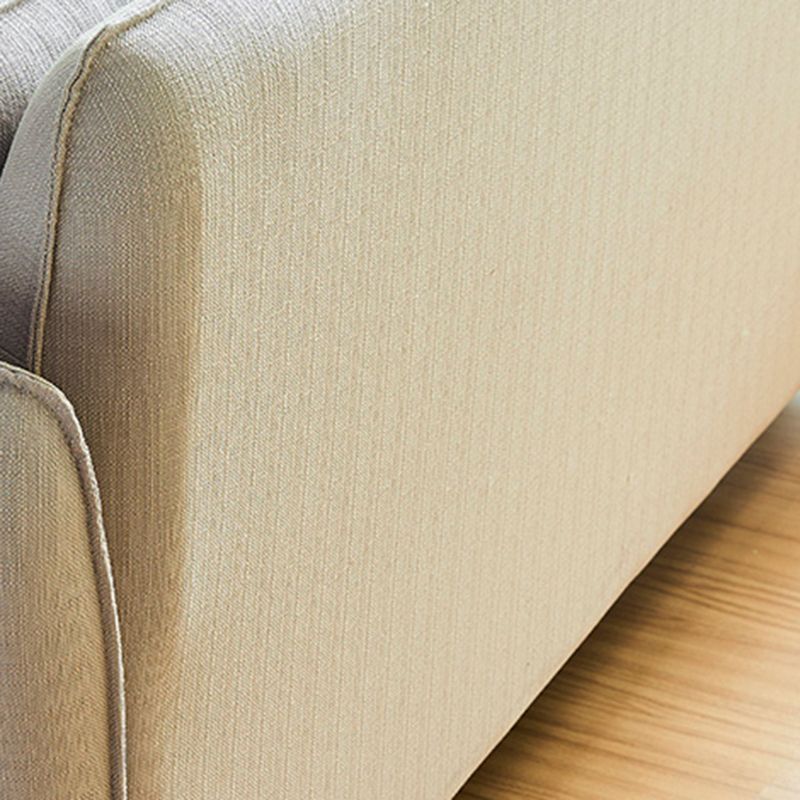 Contemporary Square Arm Cushions Sofa Fabric Standard Settee