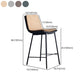 Industrial Leather Iron Counter Stools Low Back Bar Stools with Rectangle Seat Clearhalo 'Bar Furniture' 'Bar Stools' 'bar_stools' 'furn' 'furn_bar_stools' 'furniture_bar_stools' 'Kitchen & Dining Furniture' 'kitchen&dining_furn' 'kitchen' 'kitchen_furn' Furniture' 1200x1200_69ca246a-4750-49c3-b32d-57d8eae9f7e3