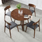 Simple Walnut Ash Dining Table Double Solid Wood Pedestal Home Table Clearhalo 'Dining Tables & Seating' 'Dining Tables' 'dining_table' 'furn' 'furn_dining_table' 'Furniture' 'furniture_dining_table' 'Kitchen & Dining Furniture' 'kitchen' 'kitchen_dining_table' 1200x1200_69ca2dbf-eaab-424e-89c3-3985370a3b1b