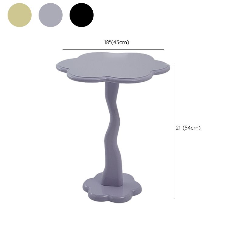 Mesa de madera de mesa lateral irregular de estilo moderno