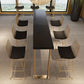 Glam Black Bar Table Set 1/2/7 Pieces Solid Wood Counter Table Set for Indoor