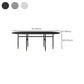 Contemporary Oval Dining Table Stone Dining Table with Iron Base Clearhalo 'Dining Tables & Seating' 'Dining Tables' 'dining_table' 'furn' 'furn_dining_table' 'Furniture' 'Kitchen & Dining Furniture' 1200x1200_69cc05c6-005a-4bd6-854e-56ff4bce3090