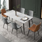 Rectangle Stone Dining Table Contemporary Dining Table for Dining Room