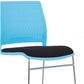 Chaise de bureau moderne, chaise d'ordinateur en plastique, sans accoudoirs, à dossier moyen