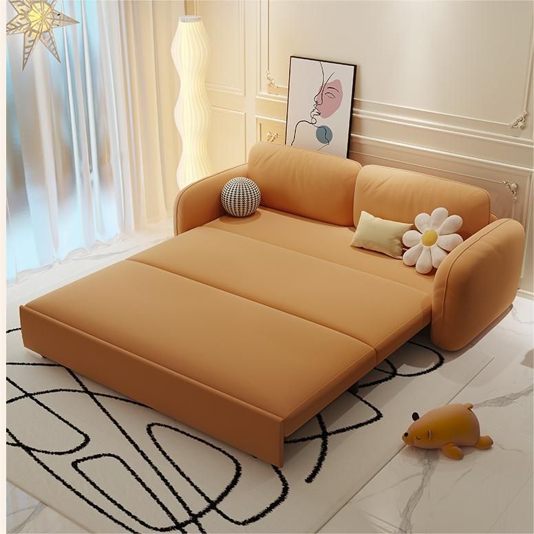 Contemporary Solid Color Sofa Bed Stain Resistant Sofa for Living Room