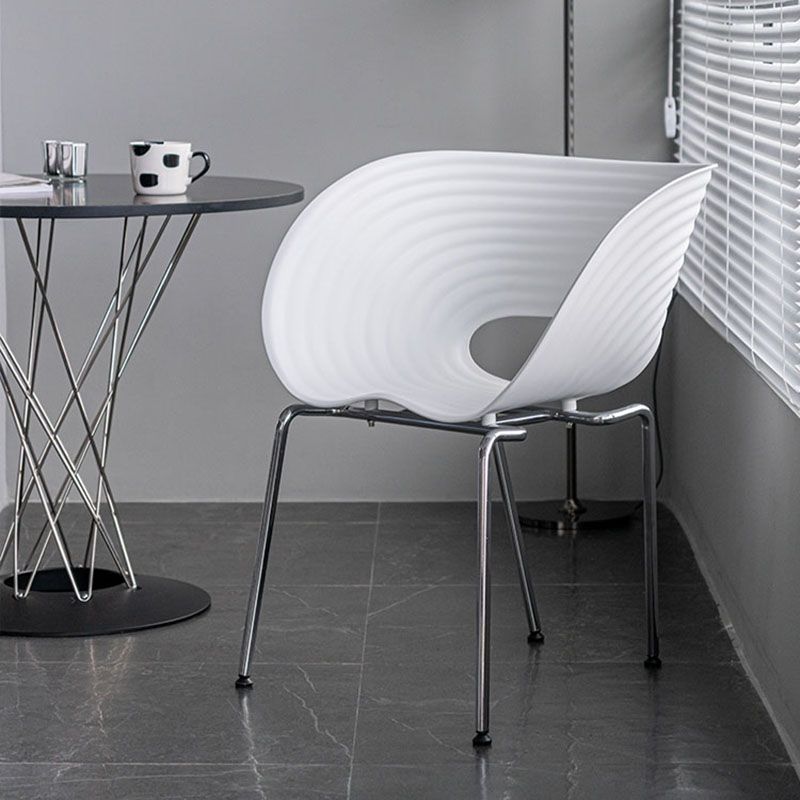 Industrial Style Open Back Dining Side Chair Plastic Dining Armless Chairs with Metal Legs Clearhalo ' kitchen&dining_furn' 'Dining Chairs' 'Dining Tables & Seating' 'dining_chair' 'furn' 'furn_dining_chair' 'Furniture' 'furniture_dining_chair' 'Kitchen & Dining Furniture' 'kitchen' 1200x1200_69cdc447-128f-4036-aa2c-bc1588d94199