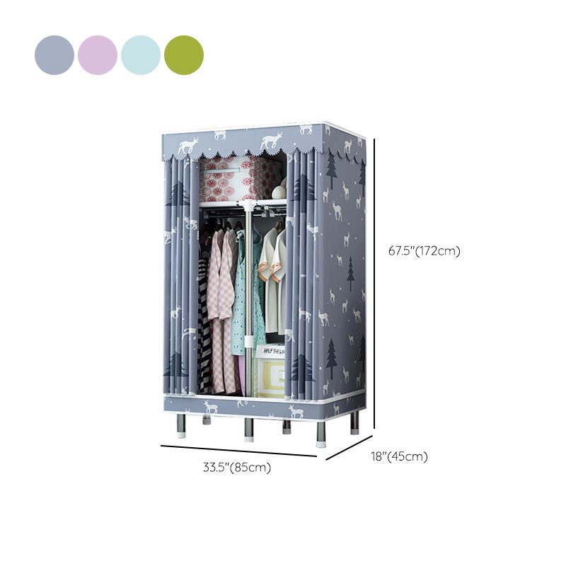 Steel Wardrobe Closet with Legs Modern Wardrobe Cabinet for Home Clearhalo 'Armoires & Wardrobes' 'armoires_wardrobes' 'Bedroom Furniture' 'furn' 'furn_armoires_wardrobes' 'Furniture' 1200x1200_69cf9988-83e3-4fbc-ae76-d3417262444a