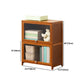Brown Shelf Bookcase Door Standard Wood Bookcase for Home Office