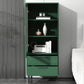 Contemporary Bar Pulls Accent Chest in White/ Blue/ Green with Steel Legs