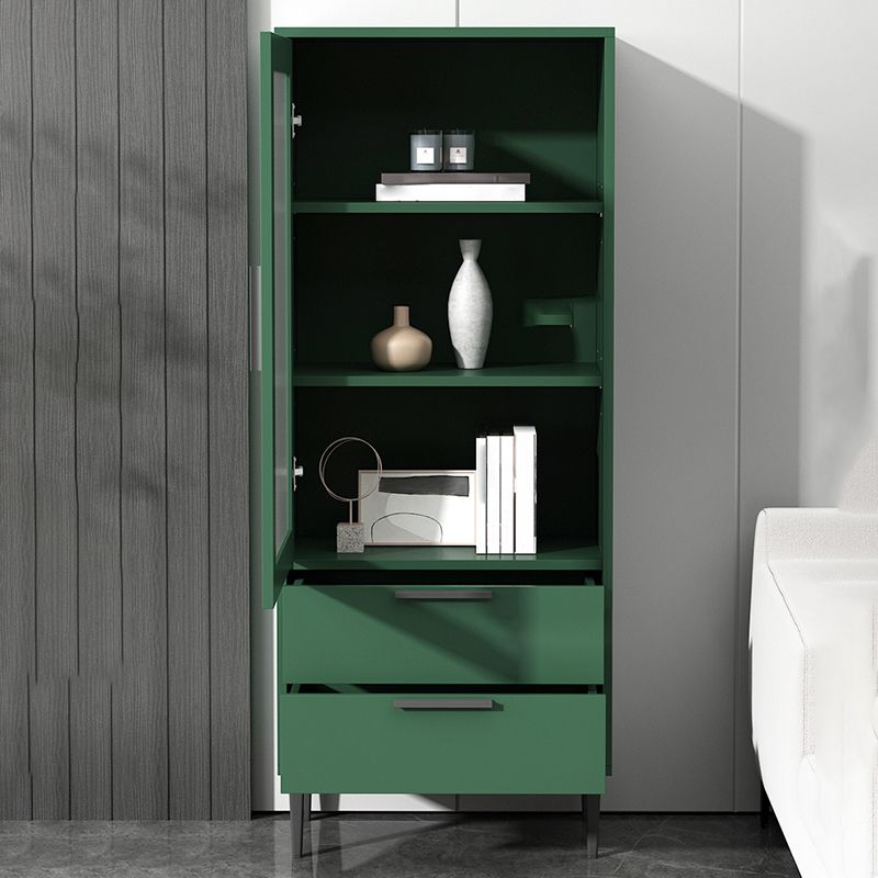 コンテンポラリーバーは、鋼鉄の脚で白/青/緑のアクセントチェストを引く