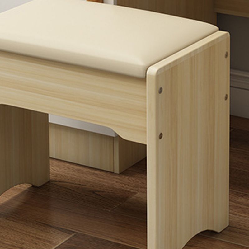 Houten ijdelheid tafel met 1 opberglade make -uptafel met spiegel