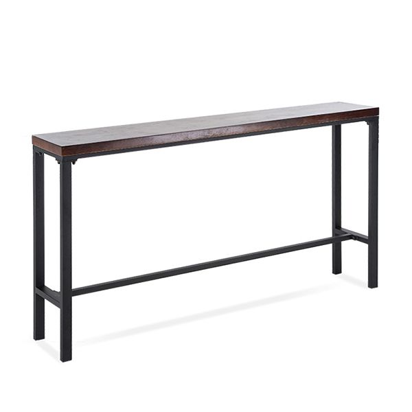 Industrial Rectangle Solid Wood Bar Table Set 1/5 Pieces Counter Table with High Stools Clearhalo 'Bar Furniture' 'furn' 'furn_home_bar_bar_sets' 'Furniture' 'Home Bars & Bar Sets' 'home_bar_bar_sets' 'Kitchen & Dining Furniture' 1200x1200_69d43130-ea09-4468-96cb-361c9c374dae