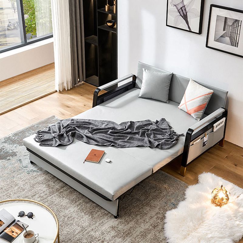 Divano letto convertibile con cuscino quadrato di stoccaggio divano letto posteriore