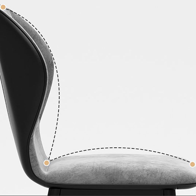 Scandinavian Style Metal Dining Chair Wingback Dining Room Single Chair Clearhalo ' kitchen&dining_furn' 'Dining Chairs' 'Dining Tables & Seating' 'dining_chair' 'furn' 'furn_dining_chair' 'Furniture' 'furniture_dining_chair' 'Kitchen & Dining Furniture' 'kitchen' 1200x1200_69d7f157-965e-4be8-807b-b0ebd7df6607