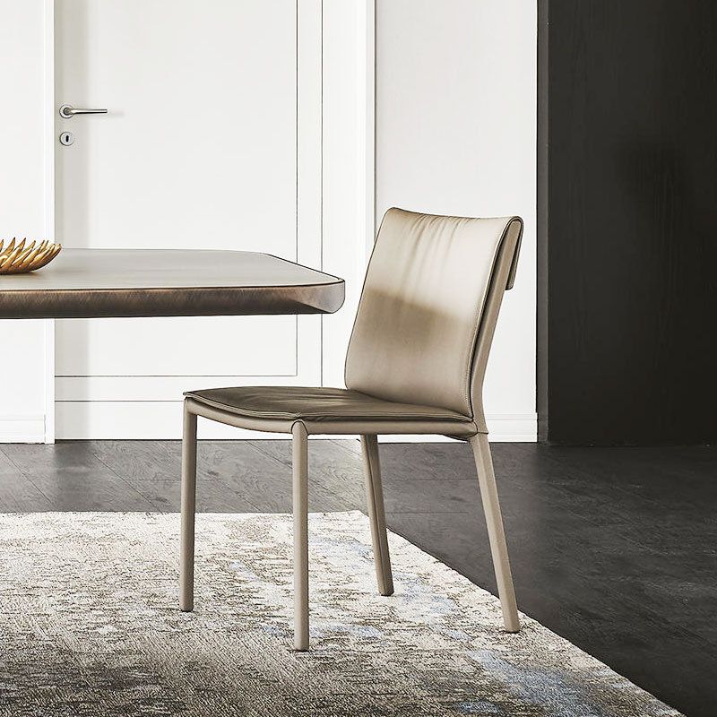 Modern Chairs Dining Armless Chair with Metal Legs for Kitchen Clearhalo 'Dining Chairs' 'Dining Tables & Seating' 'dining_chair' 'furn' 'furn_dining_chair' 'Furniture' 'Kitchen & Dining Furniture' 1200x1200_69d9d29c-61ac-4e28-a3c6-7213edafe70c