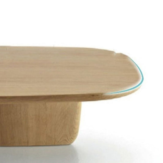 Scandinavo 1 tavolino da caffè singolo tavolo da cocktail rettangolare in legno massiccio