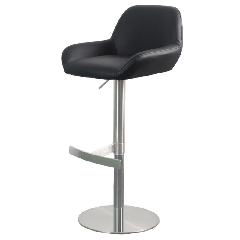 Glam Style Counter Stool Leather Adjustable Height Bar Stool with Metal Base Clearhalo 'Bar Furniture' 'Bar Stools' 'bar_stools' 'furn' 'furn_bar_stools' 'Furniture' 'Kitchen & Dining Furniture' 1200x1200_69db7ab5-6ff0-46bd-a90d-68e52d46507a