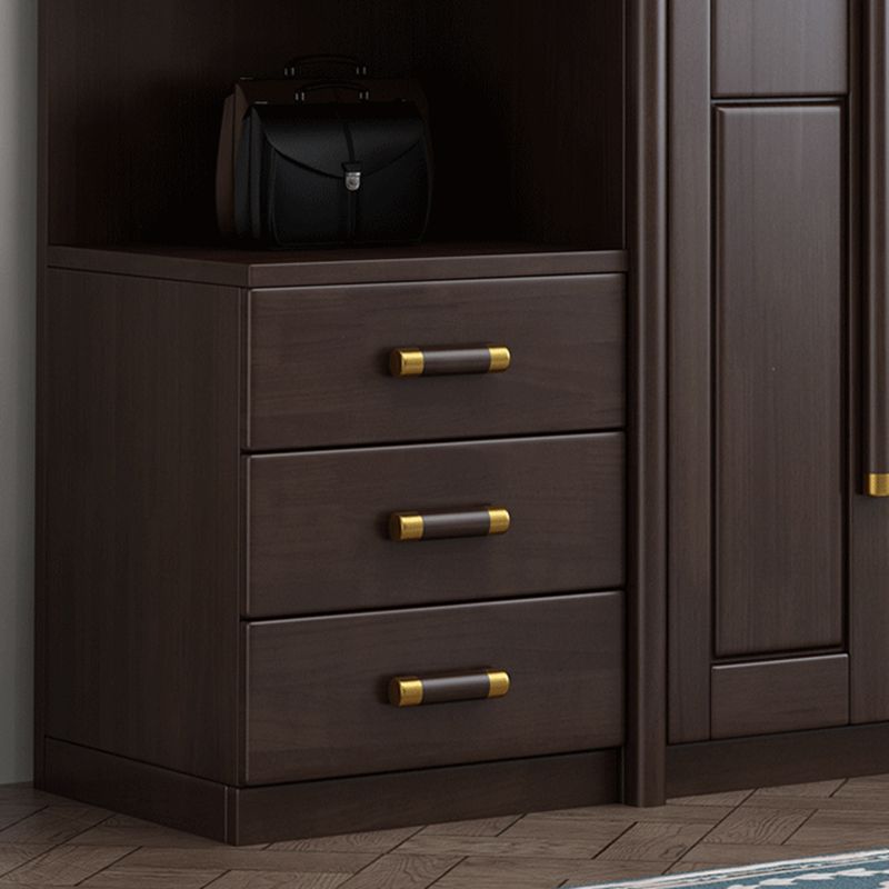 Armadio tradizionale armadio del guardaroba in stile marrone armadio.