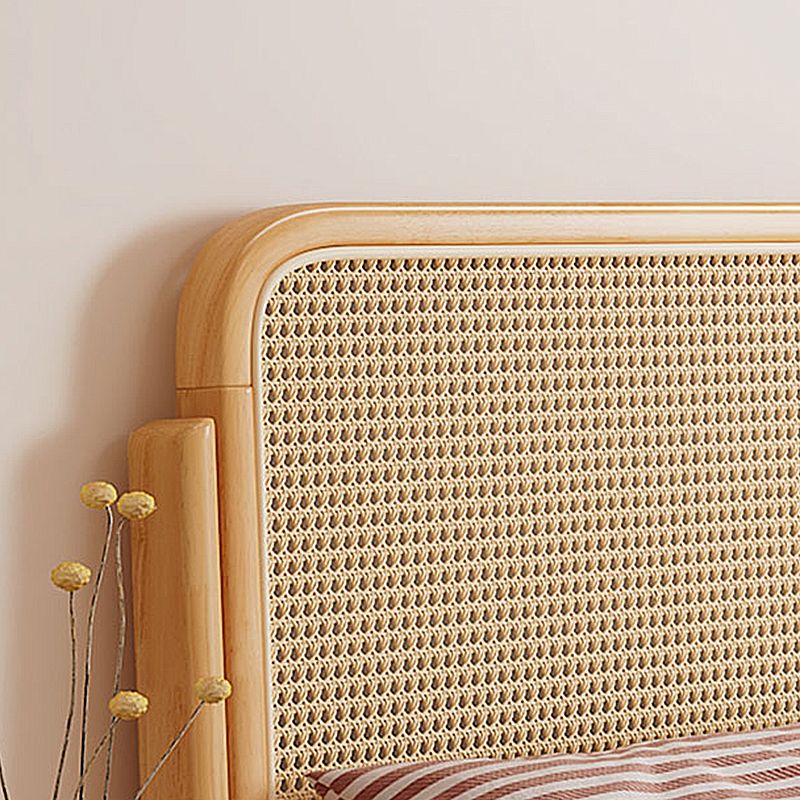 Letto rattan e pannello di gomma letto tropicale naturale rettangolare