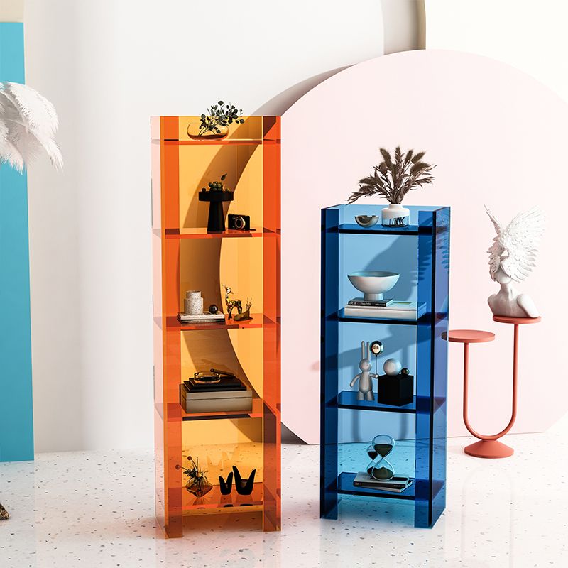 9.84"W Bookshelf Acrylic Glam Style Closed Back Bookcase for Office and Study Room Clearhalo 'Bookcases' 'furn' 'furn_bookcases' 'Furniture' 'furniture_bookcases' 'kitchen' 'kitchen_bookcases' 'Living Room Furniture' 'Office Furniture' 1200x1200_69debeae-99e4-438b-ba8b-1340716acf6e