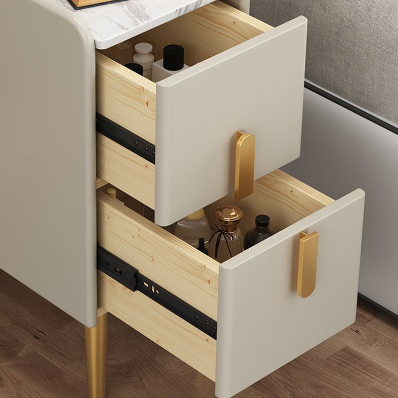 2 Drawers Glam Pine Accent Table Nightstand 20" Tall with Legs Clearhalo 'Bedroom Furniture' 'furn' 'furn_night_stand' 'Furniture' 'night_stand' 'Nightstands' 1200x1200_69df20db-f585-4d7a-9289-0f7ec805b04e