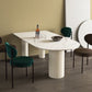 Irregular Sintered Stone Dining Table Modern Island Table with Wooden Double Pedestal Clearhalo ' dining_table' 'Dining Tables & Seating' 'Dining Tables' 'furn' 'furn_dining_table' 'Furniture' 'furniture_dining_table' 'Kitchen & Dining Furniture' 'kitchen&dining_furn' 'kitchen' 'kitchen_dining_table' 1200x1200_69e1eabc-0b6c-433d-9180-6243578fc0c7