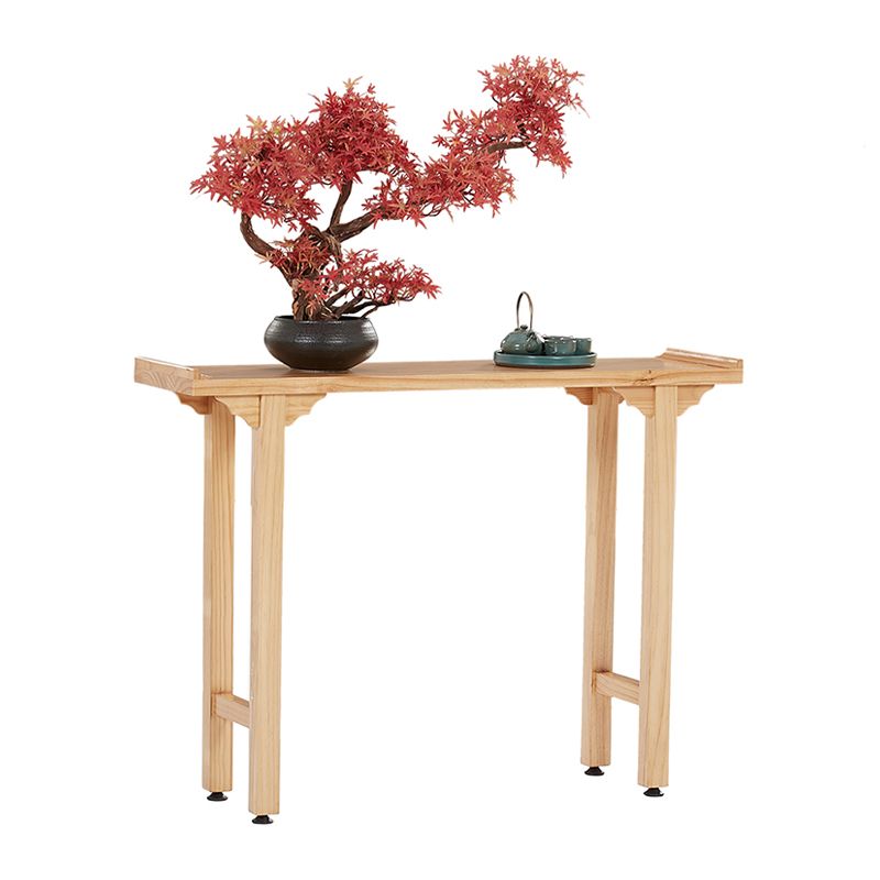 12 Inch Wide Accent Table Mid-Century Modern Rectangle Wooden Console Table