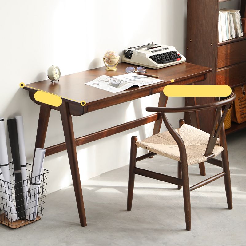 Bureau de bureau de chambre à coucher en bois massif moderne bureau de style, 29,5 pouces de haut