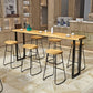Industrial Style Bar Table 42-inch Height Original Wood Metal Base Bistro Table Clearhalo 'Bar Furniture' 'Bar Tables' 'bar_tables' 'furn' 'furn_bar_tables' 'Furniture' 'furniture_bar_tables' 'Kitchen & Dining Furniture' 'kitchen&dining_furn' 'kitchen' 1200x1200_69e540de-4d38-4580-8af4-873fba77f03b