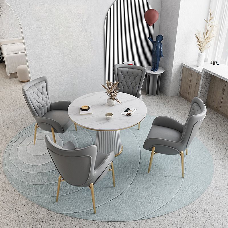 Round Sintered Stone Dining Table Traditional Luxury Pedestal Table Clearhalo ' dining_table' 'Dining Tables & Seating' 'Dining Tables' 'furn' 'furn_dining_table' 'Furniture' 'furniture_dining_table' 'Kitchen & Dining Furniture' 'kitchen&dining_furn' 'kitchen' 'kitchen_dining_table' 1200x1200_69e55476-b7ea-4da7-892b-f531b23f4081