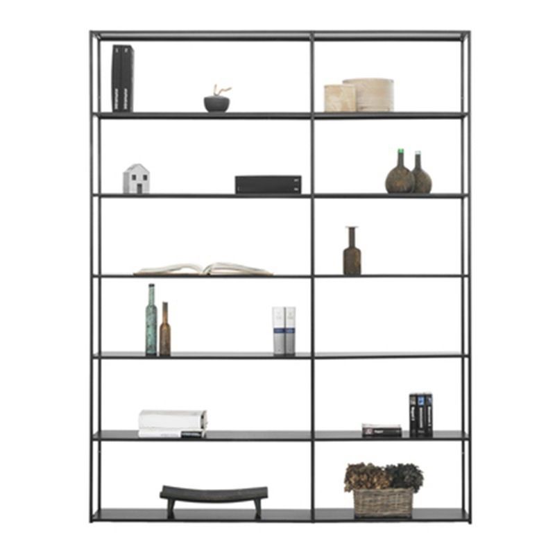 Industrial Style Bookshelf in Black Iron Shelf for Study Room Office with 5 Open Shelves Clearhalo 'Bookcases' 'furn' 'furn_bookcases' 'Furniture' 'furniture_bookcases' 'kitchen' 'kitchen_bookcases' 'Living Room Furniture' 'Office Furniture' 1200x1200_69e5adf7-fdbc-4639-afb9-f52d48c956fa