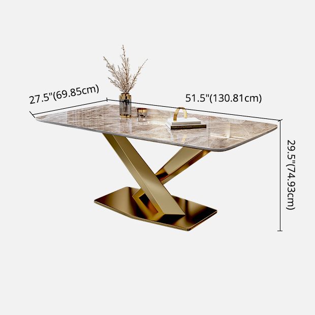 Modern Gray Kitchen Dining Set Sintered Stone Rectangle Shape Dining Set with Pedestal Clearhalo 'Dining Room Sets' 'Dining Tables & Seating' 'dining_room_set' 'furn' 'furn_dining_room_set' 'Furniture' 'furniture_dining_room_set' 'Kitchen & Dining Furniture' 'kitchen&dining_furn' 'kitchen' 1200x1200_69e6cd88-6f73-4476-aeda-286bb8ab38e1