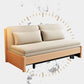 Contemporary Foldable Futon Sleeper Solid Wood Futon Sleeper Sofa with Storage