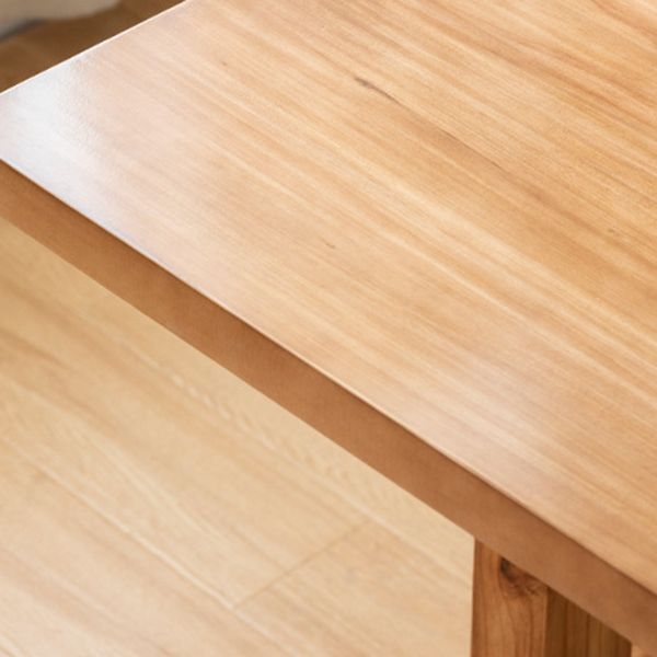 Modern Rectangular Dining Table Solid Wood Dining Table with Double Pedestal Clearhalo 'Dining Tables & Seating' 'Dining Tables' 'dining_table' 'furn' 'furn_dining_table' 'Furniture' 'furniture_dining_table' 'Kitchen & Dining Furniture' 'kitchen' 'kitchen_dining_table' 1200x1200_69e9e9b4-f3cc-4d28-99f7-05c5c3584063
