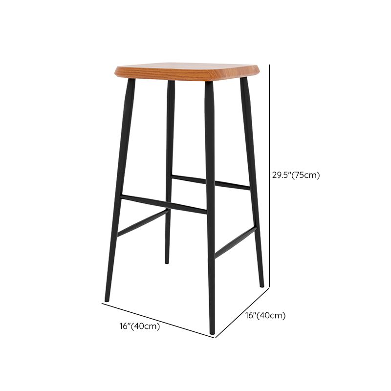 Taburetes modernos de altura para mostrador Taburete de bar para mostrador de madera maciza y metal
