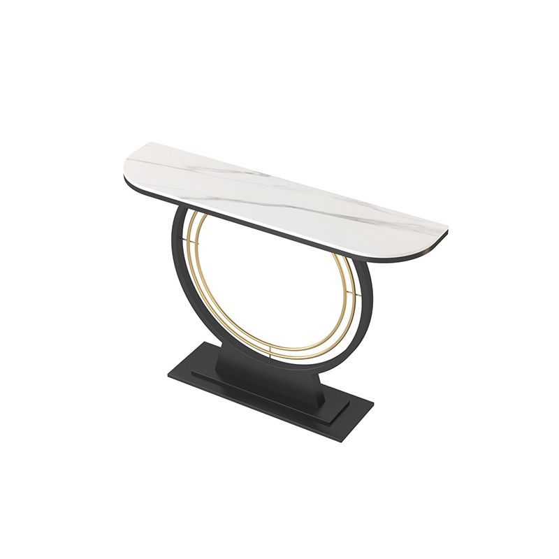 Tavolo da console resistente alla mezza luna ardesia glam