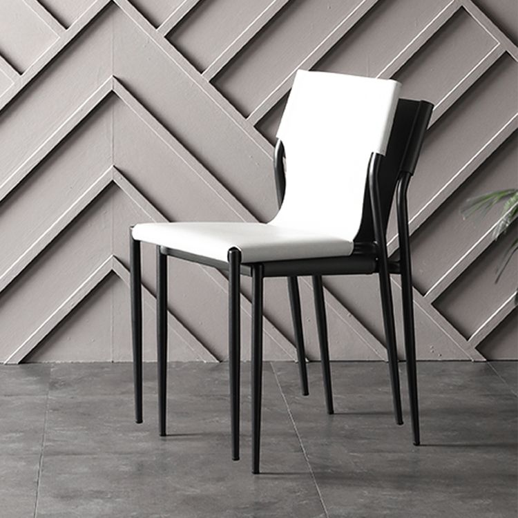 Industrial Leather Dining Room Chairs Armless Metal Dining Chairs for Restaurant Use Clearhalo ' kitchen&dining_furn' 'Dining Chairs' 'Dining Tables & Seating' 'dining_chair' 'furn' 'furn_dining_chair' 'Furniture' 'furniture_dining_chair' 'Kitchen & Dining Furniture' 'kitchen' 1200x1200_69f10710-b13a-404f-a985-fab63a6e8f83