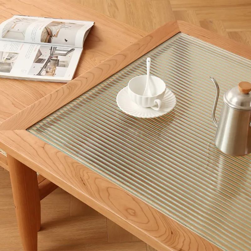 Scandinavian Rectangle Coffee Table in Natural Solid Wood with Storage Clearhalo 'Coffee & Accent Tables' 'Coffee Tables' 'coffee_tables' 'furn' 'furn_coffee_tables' 'Furniture' 'Living Room Furniture' 1200x1200_69f1a939-2d41-474a-8de4-29f0168084a4